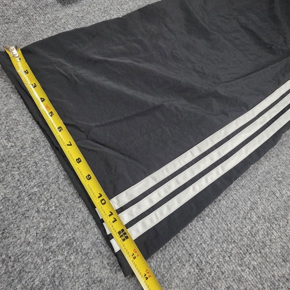 Adidas Women's M Essentials Wide Leg Woven Trousers Pants Black 3 Stripe Tricot - Picture 15 of 16